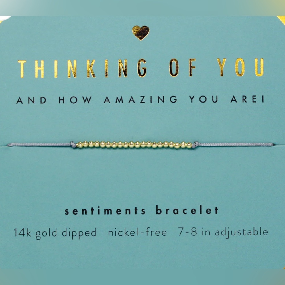 Lucky Feather Gold Sentiments Bracelet